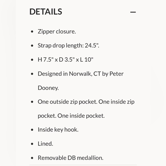 Dooney & Bourke Brown Leather Crossbody Bag - Picture 7 of 7